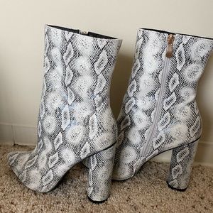 FashionNova Snakeskin Boots
